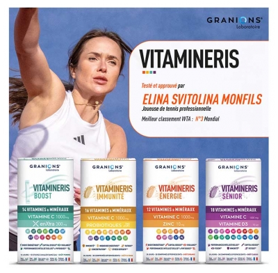 Granions Vitamineris Anti-Fatigue Goût Fruits Rouges 10 Shots
