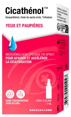 Bausch + Lomb Cicathénol Yeux et Paupières Apaisant Cicatrisant 17 ml