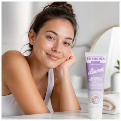 Energiqa Cleanse Double Nettoyant 2en1 Tous Types de Peaux 140 ml
