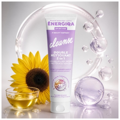 Energiqa Cleanse Double Nettoyant 2en1 Tous Types de Peaux 140 ml