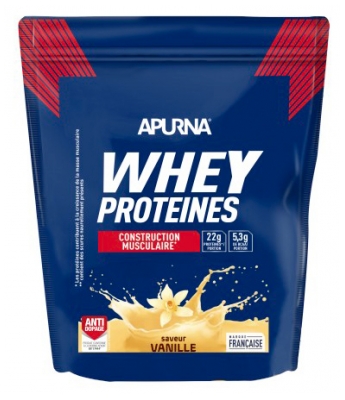 Apurna Construction Musculaire Whey Protéines 720 g - Saveur : Vanille