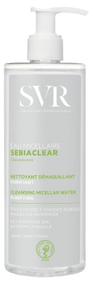 SVR Sebiaclear Eau Micellaire Peaux Grasses à Tendance Acnéique 400 ml (à consommer de préférence avant le 30/06/2026)