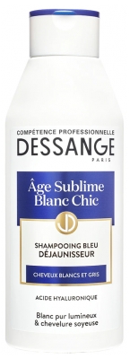 Dessange Âge Sublime Blanc Chic Shampoing Bleu Déjaunisseur Acide Hyaluronique 250 ml