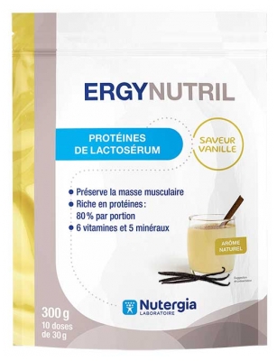 Nutergia Ergynutril Protéines de Lactosérum Arôme Naturel 300 g