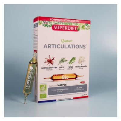 Superdiet Quatuor Articulations Bio 20 Ampoules