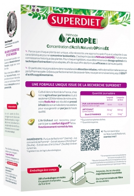 Superdiet Radis Noir Artichaut Bien-Être du Foie Bio 20 Unités