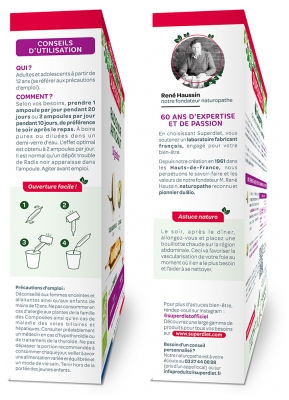 Superdiet Radis Noir Artichaut Bien-Être du Foie Bio 20 Unités