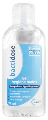 Gilbert Bactidose Gel Hydroalcoolique 75 ml Parfum Pomme-Poire