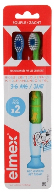 Elmex 2 Brosses à Dents Souple de 3 à 6 Ans