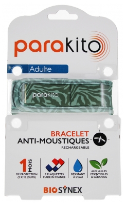 Parakito Anti-Moustiques Bracelet Rechargeable Adulte - Modèle : Graphic Camouflage