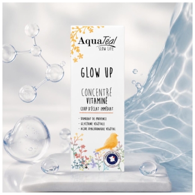 AquaTéal Glow Up Concentré Vitaminé Coup d'Éclat Immédiat 30 ml 