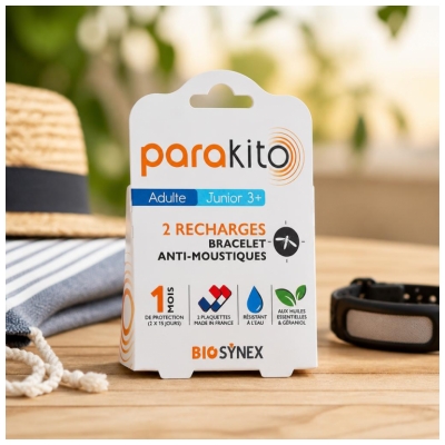 Parakito Pack 2 Recharges Bracelet Anti Moustique