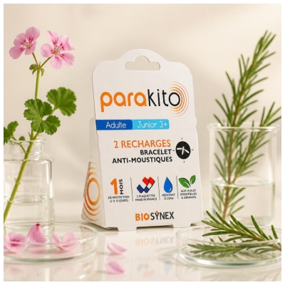 Parakito Pack 2 Recharges Bracelet Anti Moustique