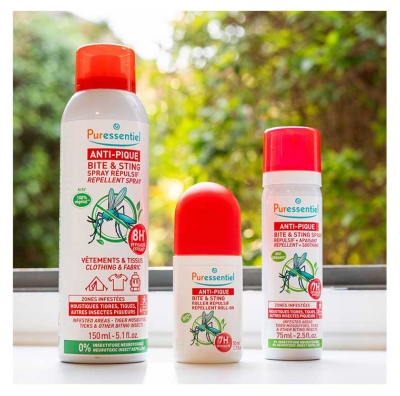 Puressentiel Spray Vêtements & Tissus Anti-Pique Pompe 360 - 150 ml