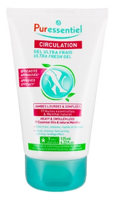 Puressentiel Circulation Gel Ultra Frais aux 17 Huiles Essentielles Jambes Lourdes et Gonflées 125 ml