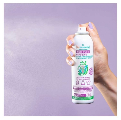 Puressentiel Anti-Poux Spray Environnement Efficacité 24H 150 ml
