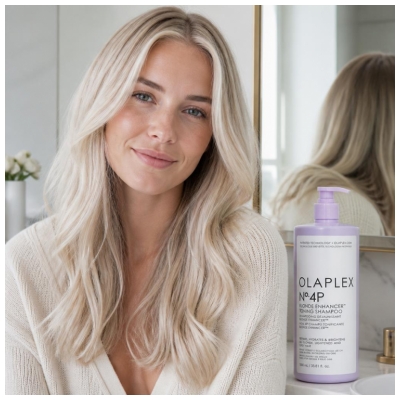 Olaplex N°4P Blonde Enhancer Shampoing Déjaunissant 1 Litre