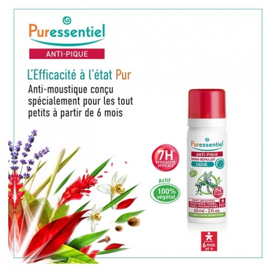 Puressentiel Spray Répulsif Bébé Anti-Pique - 60 ml