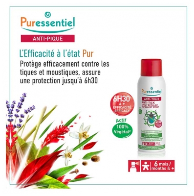 Puressentiel Anti-Pique Spray Répulsif 6h30 Zones Boisées et Herbacées 100 ML