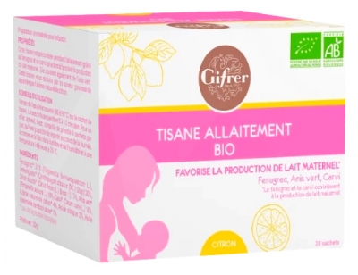 Gifrer Tisane Allaitement Goût Citron Bio 20 Sachets