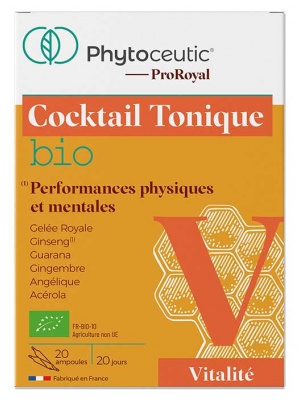 Phytoceutic ProRoyal Bio Cocktail Tonique Gelée Royale + 5 Plantes 20 Ampoules