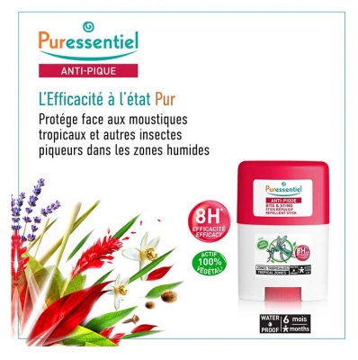 Puressentiel Anti-Pique Stick Répulsif Zones Tropicales Waterproof 20 ml
