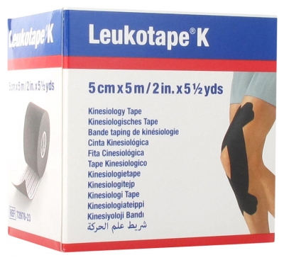 Essity Leukotape K 5 m X 5 cm - Couleur : Noir