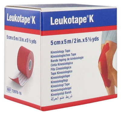 Essity Leukotape K 5 m X 5 cm - Couleur : Rouge