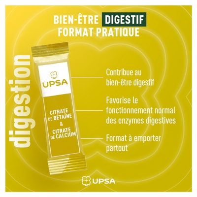 Upsa Citrate de Betaine & Citrate de Calcium Sachets-Doses