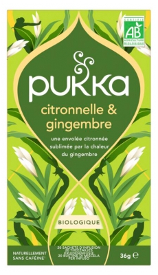 Pukka Gingembre et Citronnelle Bio 20 Sachets