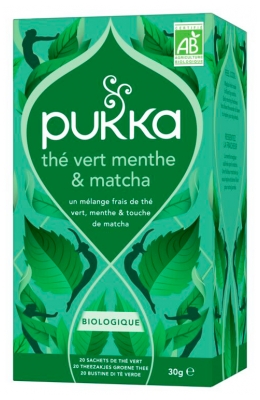 Pukka Matcha & Thé Vert Menthe Bio 20 Sachets