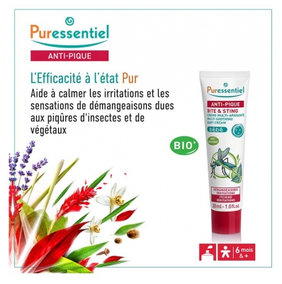 Puressentiel Crème Multi-Apaisante Bébé Anti-Pique Aux Hv Bio - 30 ml