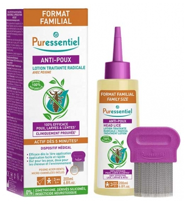 Puressentiel Anti-Poux Lotion Traitante + Peigne 200 ml 