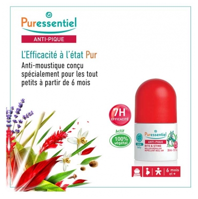Puressentiel Roller Répulsif Bébé Aux Huiles Essentielles Bio Anti-Pique - 50 ml
