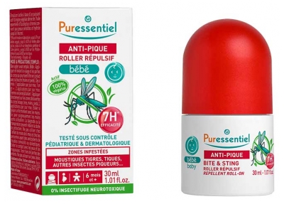 Puressentiel Roller Répulsif Bébé Aux Huiles Essentielles Bio Anti-Pique - 50 ml