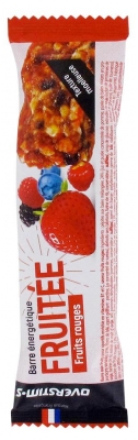 Overstims Barre Fruitée 32 g - Saveur : Fruits Rouges (à consommer de préférence avant le 14/09/2026)