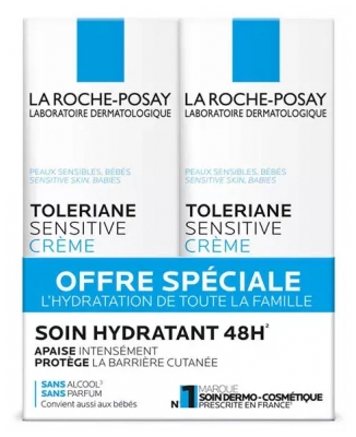 La Roche-Posay Tolériane Sensitive Crème Peaux Sensibles Lot de 2 x 40 ml