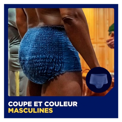 Tena Men Active Fit Pants Plus Taille L/XL Sous-Vêtements Absorbants 8 Unités