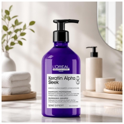 Keratin Alpha Sleek L'Oréal Professionnel Shampoing 500 ml