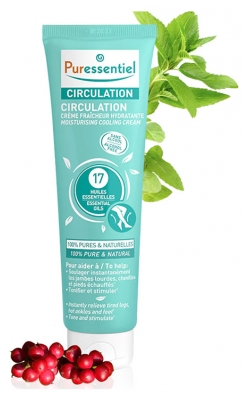 Puressentiel Circulation Crème Fraîcheur Jambes Lourdes et Gonflées aux 17 Huiles Essentielles 100 ml