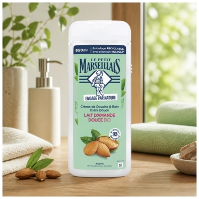 Le Petit Marseillais Crème de Douche & Bain Extra Douce au Lait d'Amande Douce 650 ml