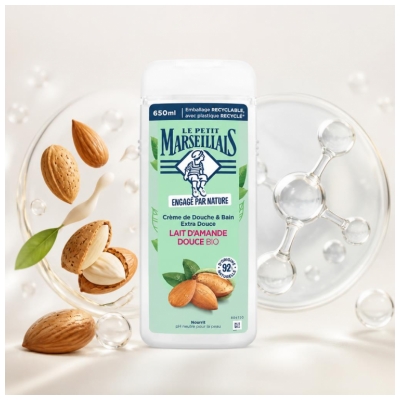 Le Petit Marseillais Crème de Douche & Bain Extra Douce au Lait d'Amande Douce 650 ml