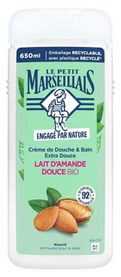 Le Petit Marseillais Crème de Douche & Bain Extra Douce au Lait d'Amande Douce 650 ml