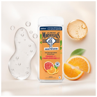 Le Petit Marseillais Gel Douche Extra Doux Orange & Pamplemousse 650 ml