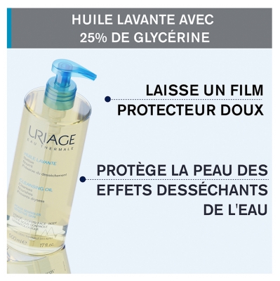 Uriage Derm-Phy Huile Lavante Visage et Corps 500 ml