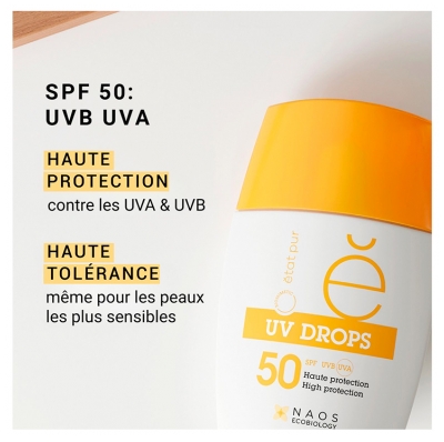 Etat Pur UV Drops Fluide Minéral Visage Haute Protection SPF50 30 g