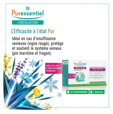 Puressentiel Circulation Jambes Gonflés & Lourdes 60 Comprimés