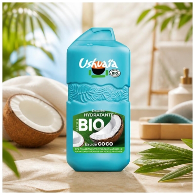 Ushuaïa Douche Hydratante à l'Eau de Coco Bio 280 ml
