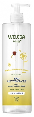 Weleda Baby Eau Nettoyante au Calendula Visage Corps et Siège Sans Parfum 400 ml