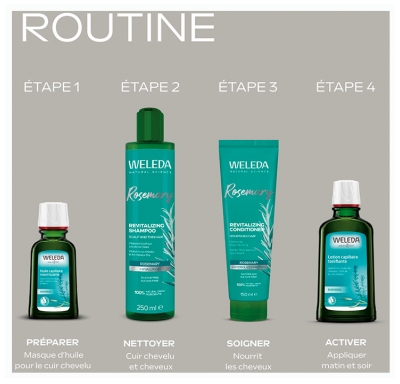 Weleda Shampoing Revitalisant au Romarin Cheveux Fins 250 ml